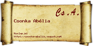 Csonka Abélia névjegykártya
